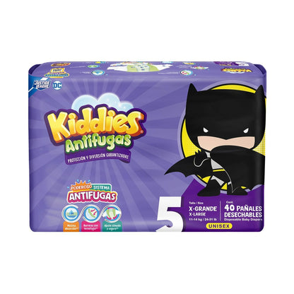 Kiddies Antifugas Pañales, T5 Extra Grande, 160 pañales