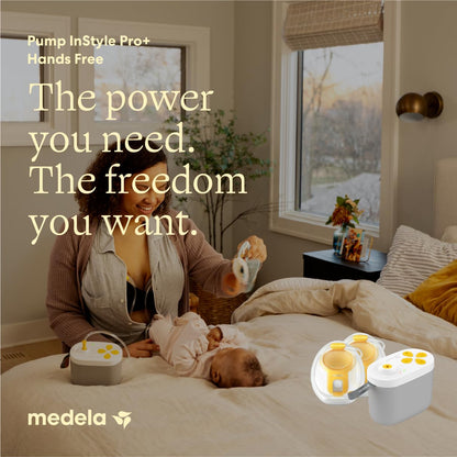 Medela Pump in Style Pro+ - Extractor de leche eléctrico manos libres | Extractor de leche doble portátil, copas de la colección InBra, comodidad anatómica, sin BPA, recargable, portátil, ligero
