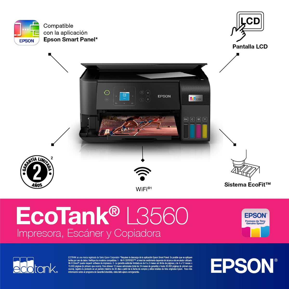 Epson Ecotank Impresora Multifuncional a Color L3560
