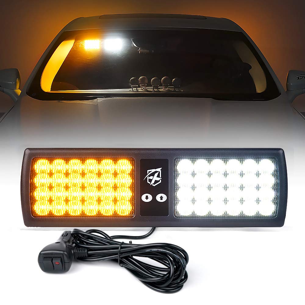 Xprite luces intermitentes estroboscópicas con visor LED ámbar blanco para camiones