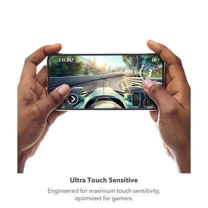 ZAGG InvisibleShield Fusion XTR para Samsung Galaxy S22 - Protección de visualización híbrida flexible - con D3O - Filtro de luz azul - Ultra sensible al tacto - Tecnología biométrica - Superficie