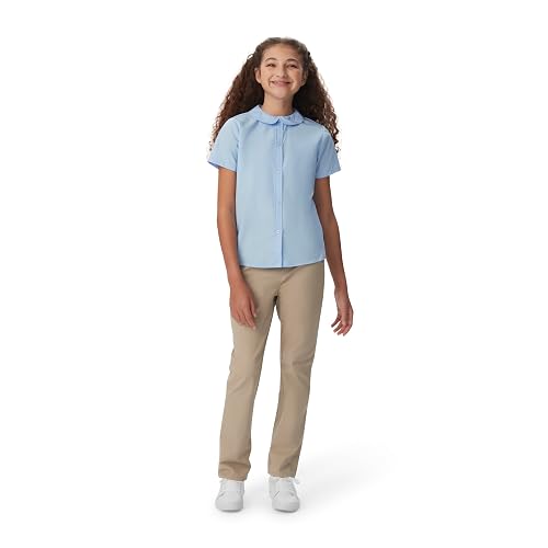 French Toast Short Sleeve Peter Pan Collar Blouse (Standard & Plus) Blouse para Mujer