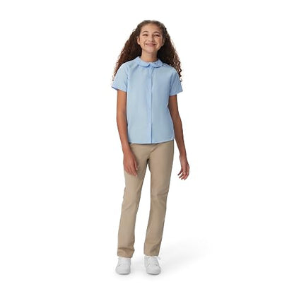 French Toast Short Sleeve Peter Pan Collar Blouse (Standard & Plus) Blouse para Mujer
