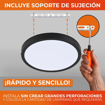 Tecnolite Lámpara Plafón LED de Sobreponer 24 W, Luz de Día, Interiores, No atenuable, LED integrado