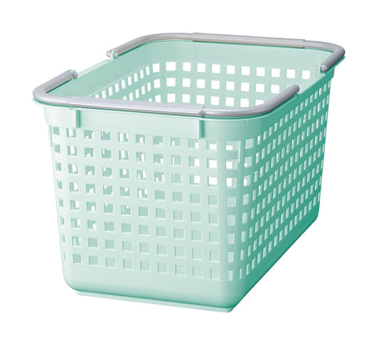 Like-it - Cesta de lavandería, Almacenamiento, Cuadrada, Fabricada en Japón, 25L, SCB-4, Azul Menta