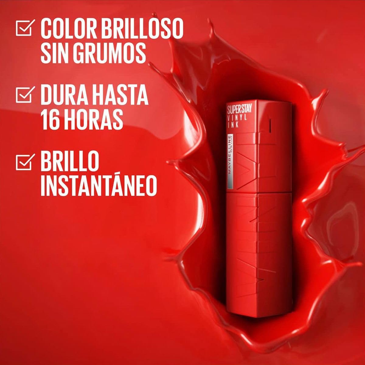 Maybelline New York Kit 4 Pack Superstay Vinyl Ink Coy + Cheeky + Royal + Lippy Labiales líquidos de larga duración