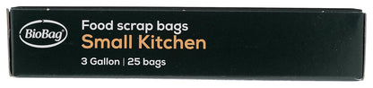 BioBag, The Original Compostable Bag, Kitchen Food Scrap Bags, ASTMD6400 Certified 100% Compostable Bags, Biodegradable Products Institute & VINCOTTE OK HOME Certified, Non GMO, 3 Gallon, 300 Count