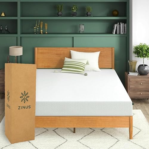 Zinus Green Tea Essential | Colchón Queen Firme de Memory Foam con Esencia de Té Verde Que Libera Puntos de presión y Ayuda a conciliar el sueño