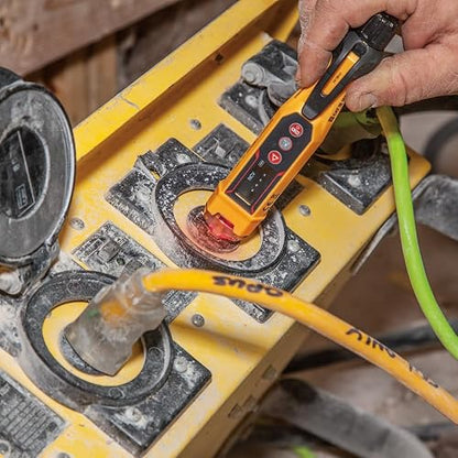 Klein Tools - NCVT-6 Probador de voltaje sin contacto con medidor de distancia láser, color amarillo, pequeño, pack of/paquete de 1
