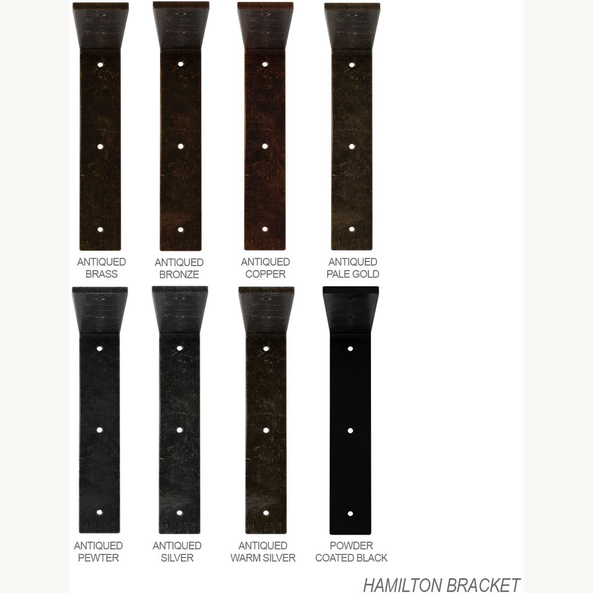 Ekena Millwork BKTM02X08X08HAHBL Soporte de acero Hamilton, 5.1 cm ancho x 20.3 cm profundo x 20.3 cm alto, 2 Wx10 Dx10 H, Cobre forjado