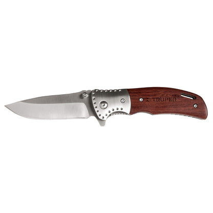 Truper Navaja Abatible con Mango de Madera - 4"
