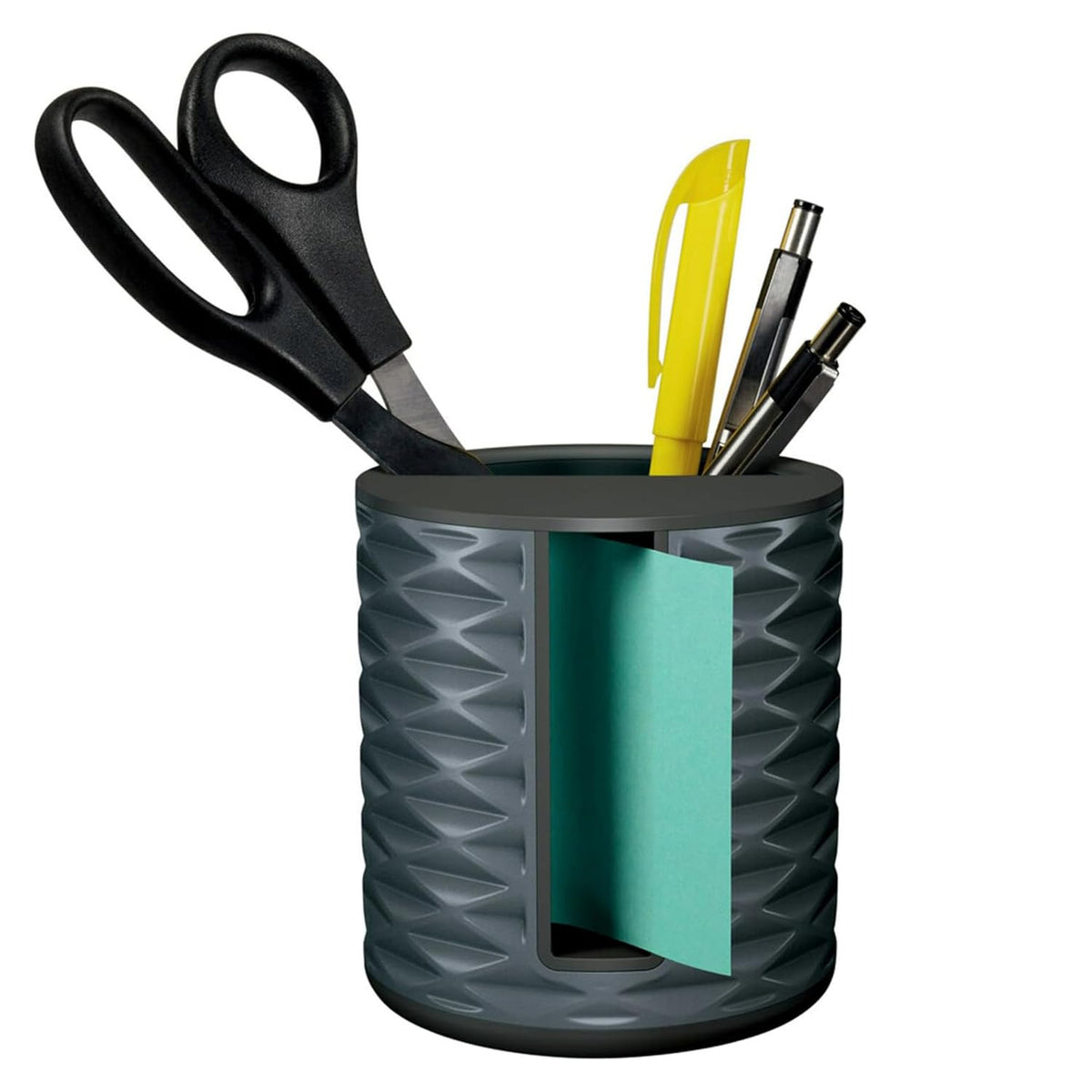 Post-it Dispensador Vertical de Notas Adhesivas Pop Up, Color Negro, Incluye 1 pad de notas Post-it Pop Up Amarillas