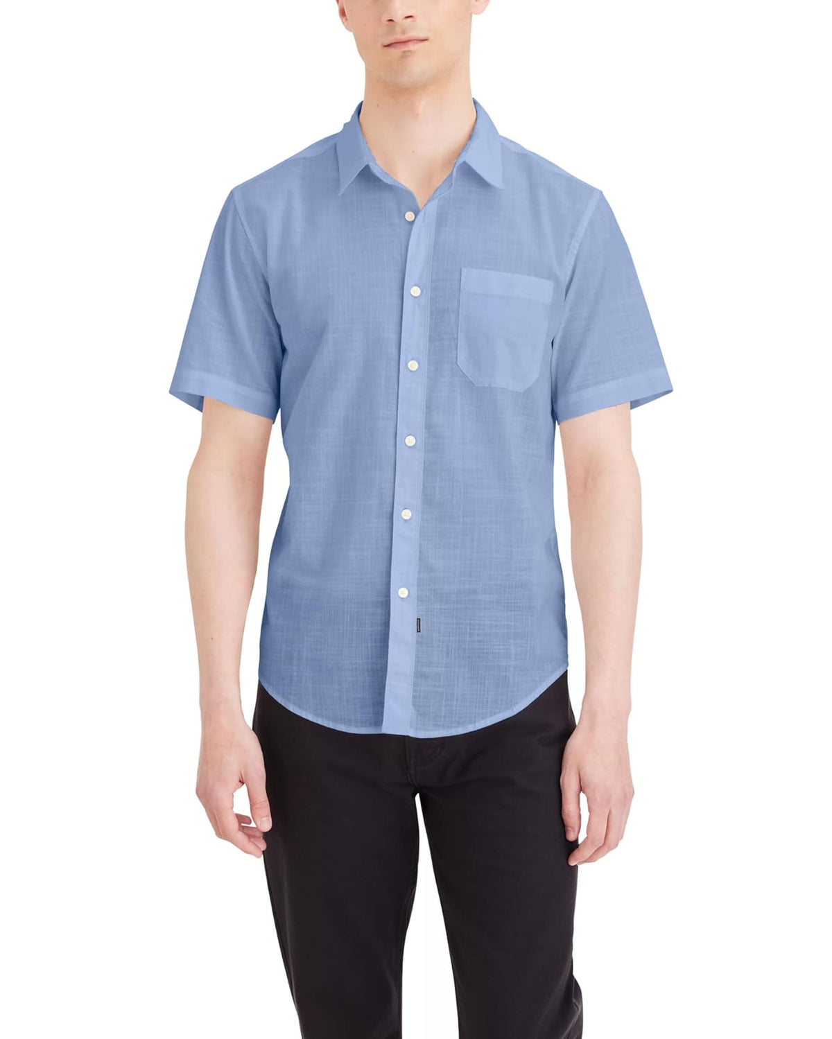 Dockers Dockers - Camisa de Manga Corta para Hombre - XL - Bel Air Azul