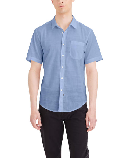 Dockers Dockers - Camisa de Manga Corta para Hombre - XL - Bel Air Azul