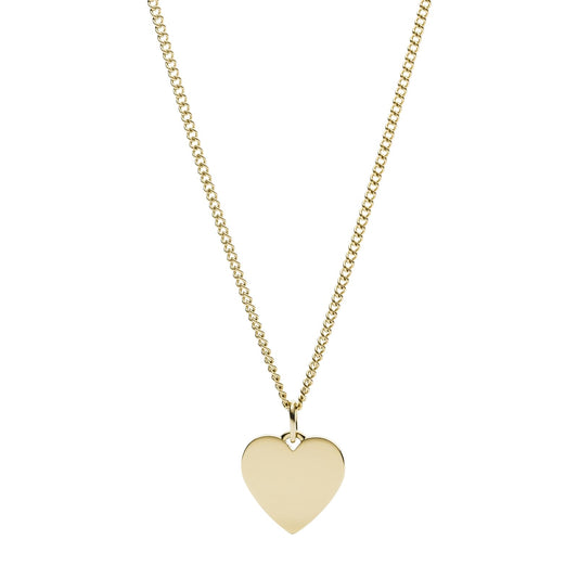 Collar Fossil Vintage Iconic JF03080710 de acero de color dorado para dama | Dorado, mediano, de dama, acero inoxidable pulido, cierre mosquetón