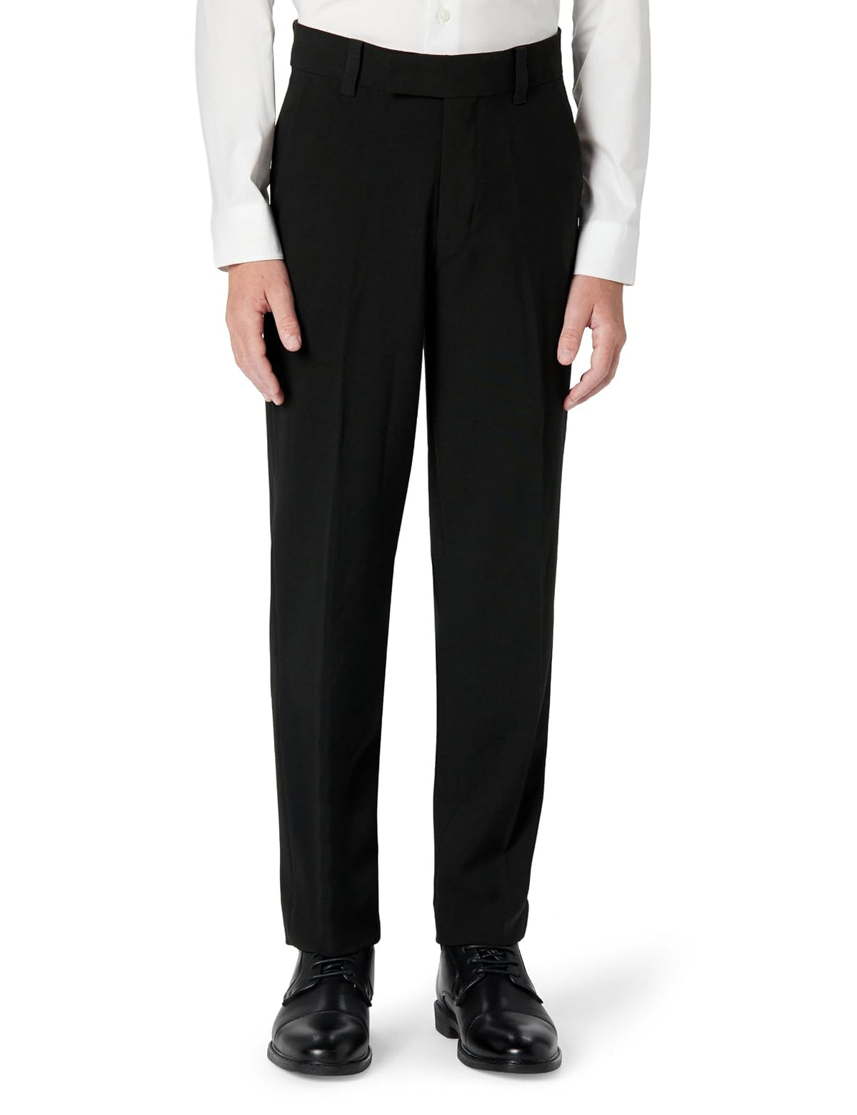 Calvin Klein Pantalón de Vestir Bielástico para Niño - Husky Boys - 8 Amplio - Negro -