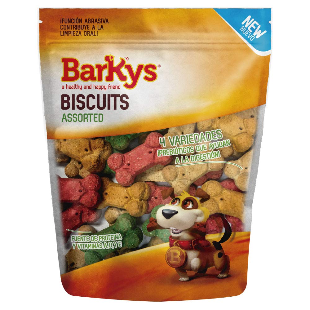 Barkys Biscuits de 4 Sabores con Prebióticos 1.5 Kg, Variado, 1 Pouch (embalaje puede variar)