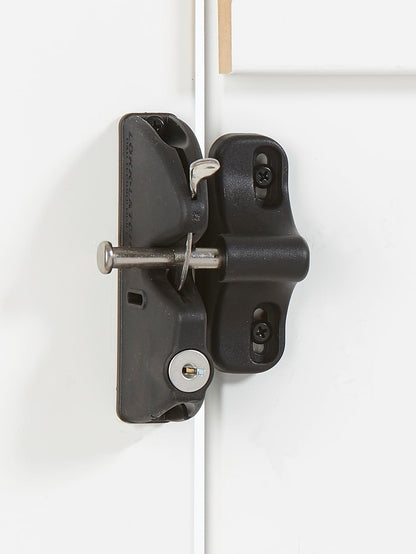 National Hardware N346 – 201 lokklatch automática llave puerta Lock Latch, 4 – 9/40,6 cm Color Negro, Actualizado embalaje, National empaque, 4-9/16", Negro