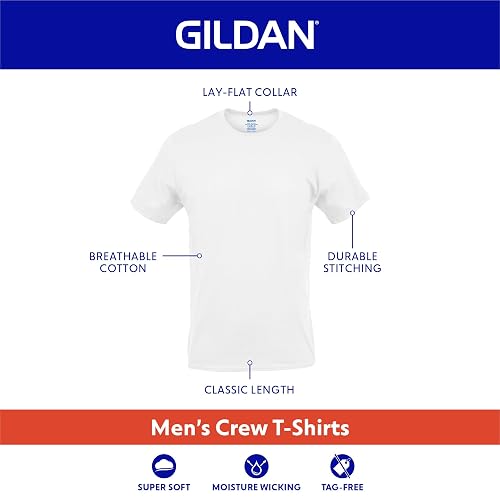 Gildan Camisetas para Hombre, Multipaquete, Estilo G1100