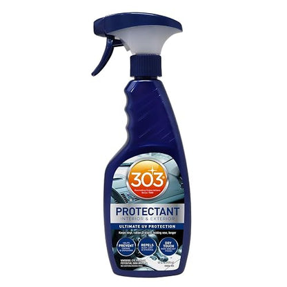Protector automotriz 303 – Proporciona una protección UV superior, ayuda a prevenir la decoloración y grietas, repele el polvo, la pelusa y las manchas, restaura el color perdido y el brillo, el embalaje de 16 onzas (30382CSR) puede variar