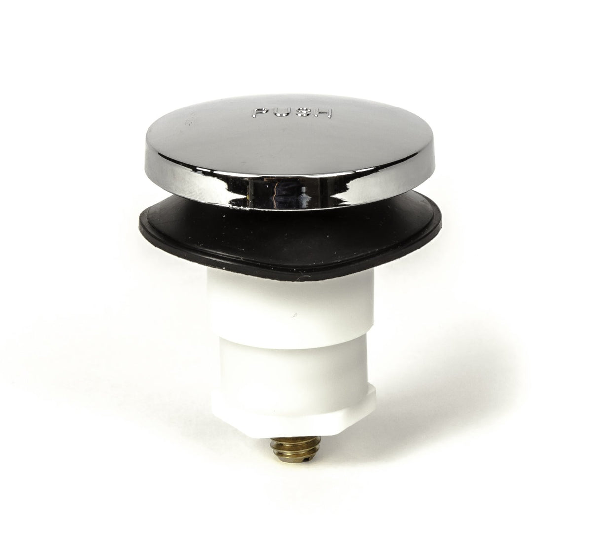 PF Waterworks Tapón universal para bañera, para presionar con el pie, Cromo, Cromado