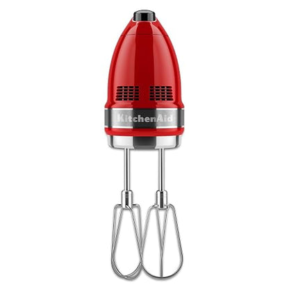 KitchenAid KHM7210ER 7-Speed Digital Hand Mixer with Turbo Beater II Accessories and Pro Whisk Empire rojo