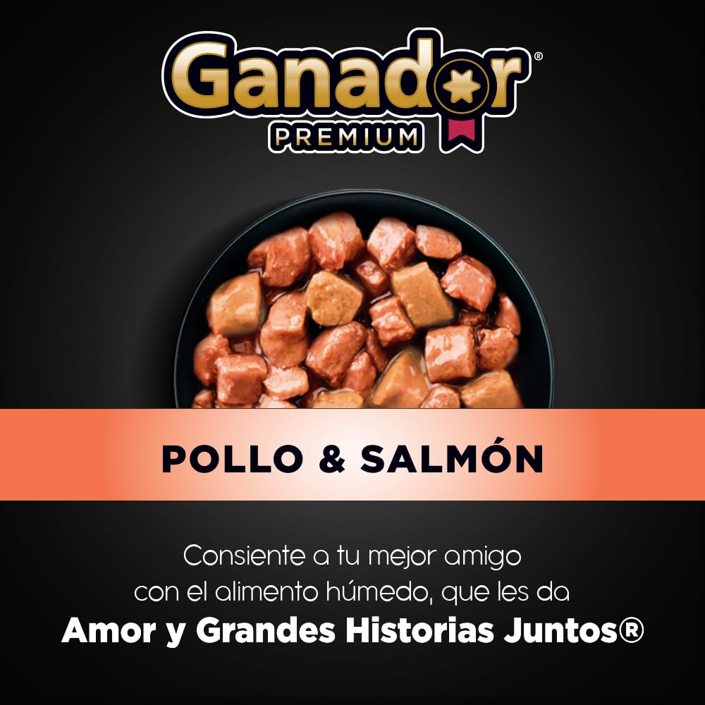 Alimento humedo para Perro Ganador Premium Pollo & Salmon