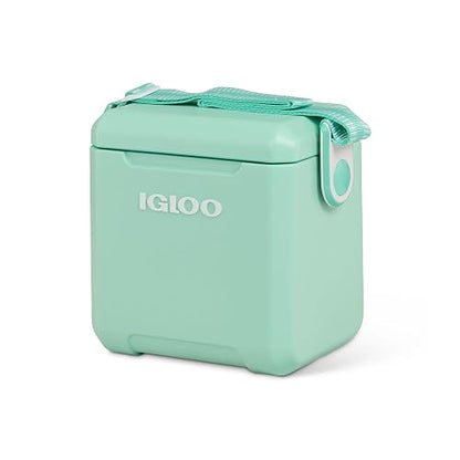Igloo Tag-Along Too - Hielera Estilo Picnic de 10.4 litros con Correa, Verde Azulado