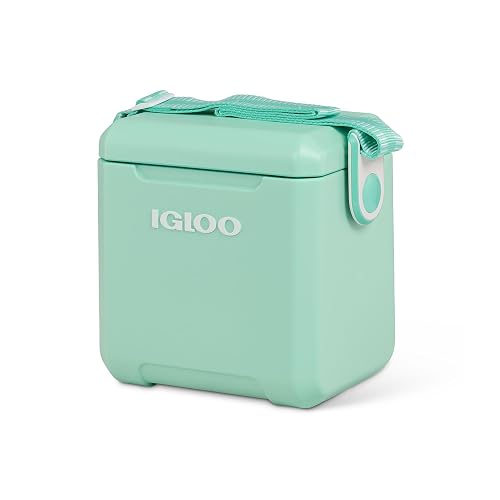 Igloo Tag-Along Too - Hielera Estilo Picnic de 10.4 litros con Correa, Verde Azulado