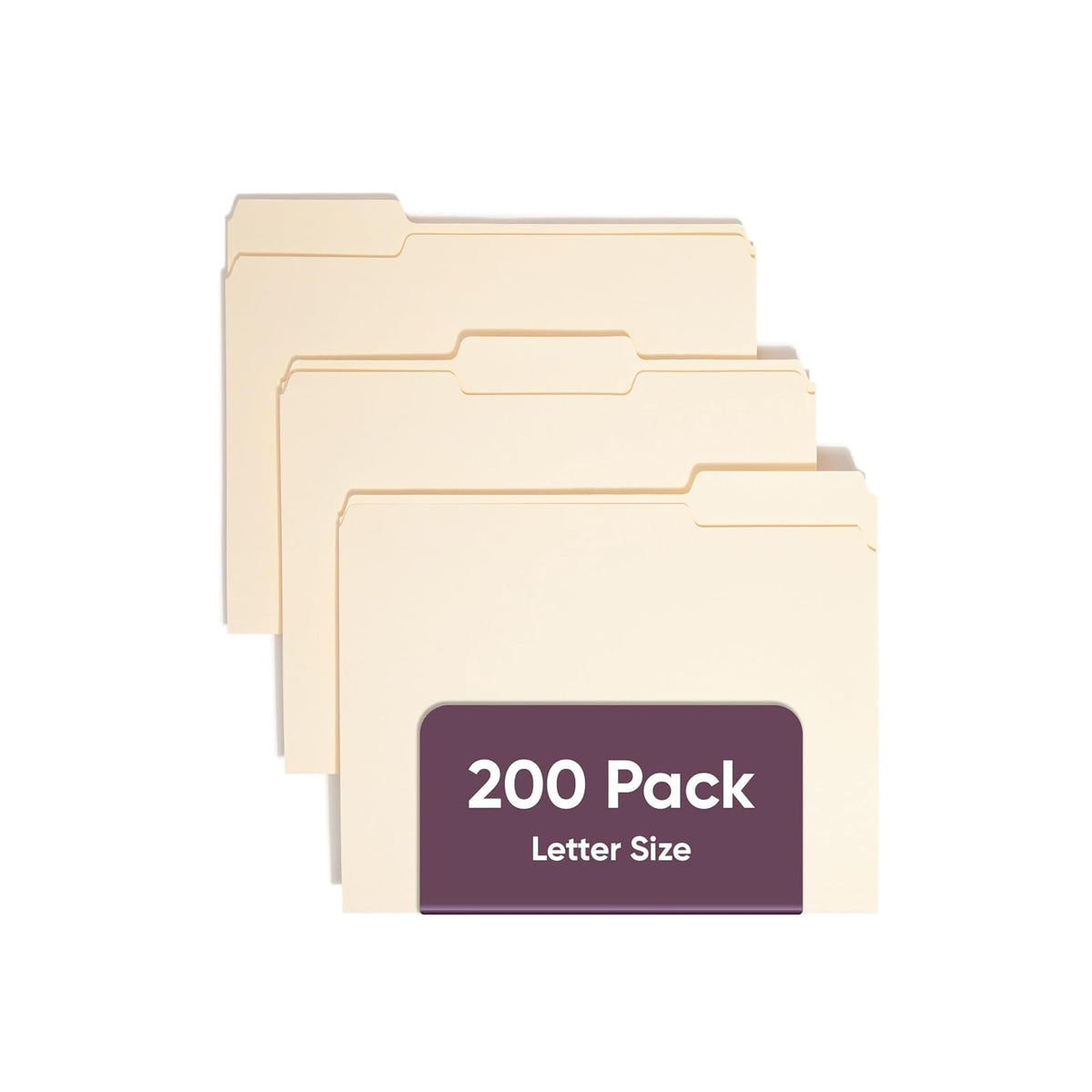 Smead File Folder, 1/3-Cut Tab, Letter Size, Manila, 200 per Box (10382)