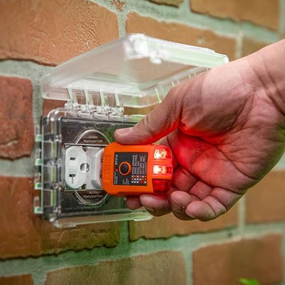 Klein Tools IR1KIT Termómetro infrarrojo y kit de probador de receptáculos GFCI, medición digital de temperatura sin contacto y probador eléctrico