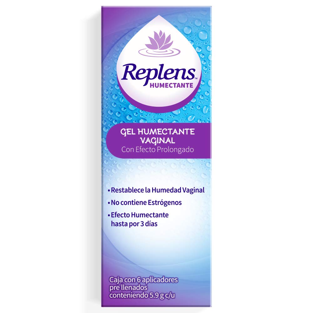 Replens, Humectante Vaginal de Larga Duración, Caja con 6 Aplicadores. Ayuda a Restaurar la Humedad Vaginal Interna hasta por 3 Días. Libre de Hormonas, sin Fragancia. Marca #1 Recomendada por Médicos | Restaura la Humedad Vaginal Interna hasta por 3 Días