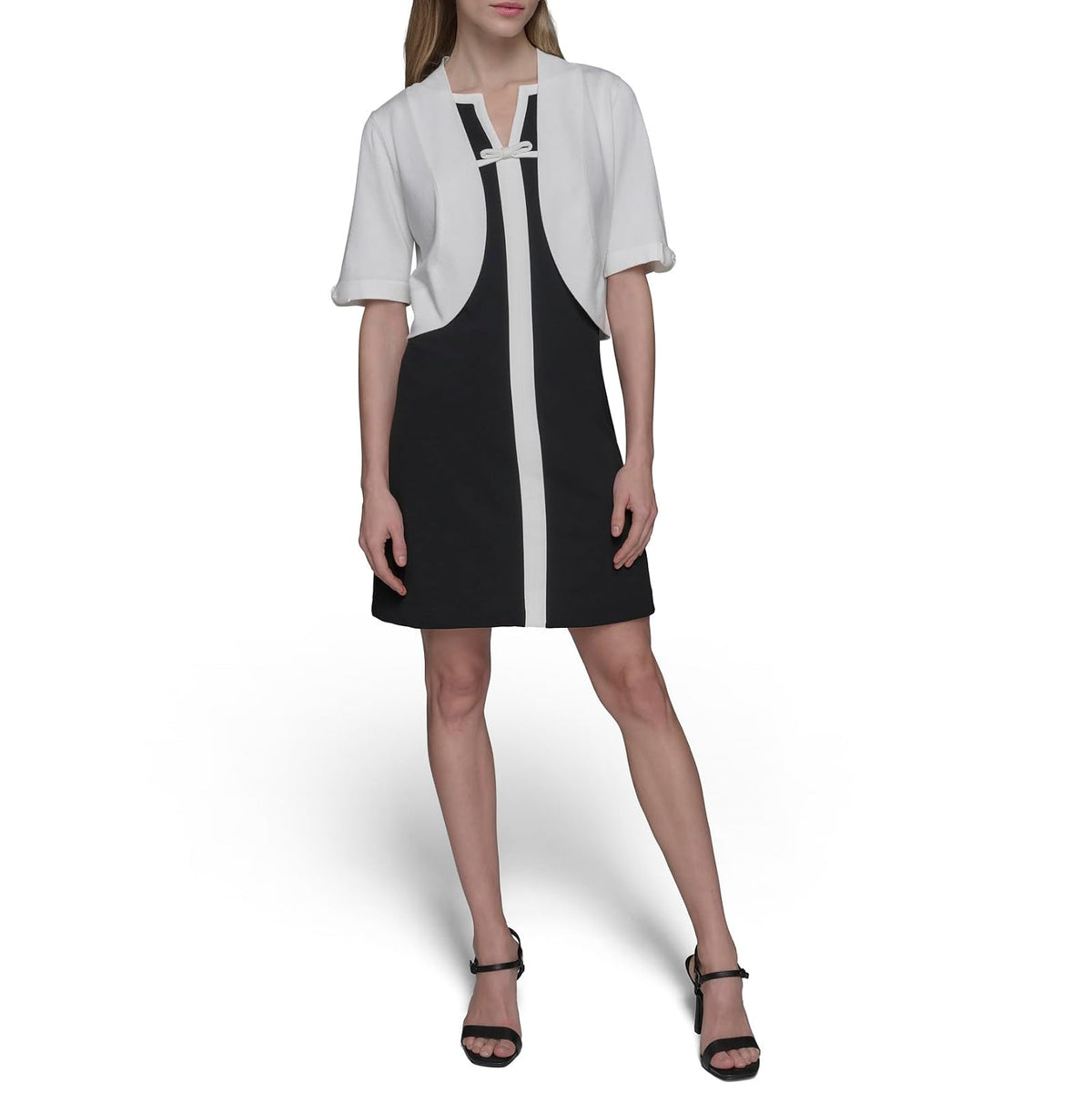 Karl Lagerfeld Cropped Short Sleeve Shrug Vestido Informal Mujer