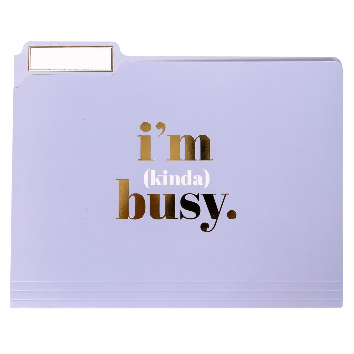 Graphique Designer "I'm Busy" - Carpetas de archivos | Juego de 9 (3 diseños), organizadores de tamaño carta, suministros de oficina decorativos | Cartulina recubierta duradera, Letras de lámina