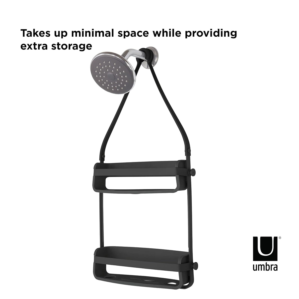 Umbra 023460-040 - Organizador para Ducha con Dos Niveles Flex, Negro