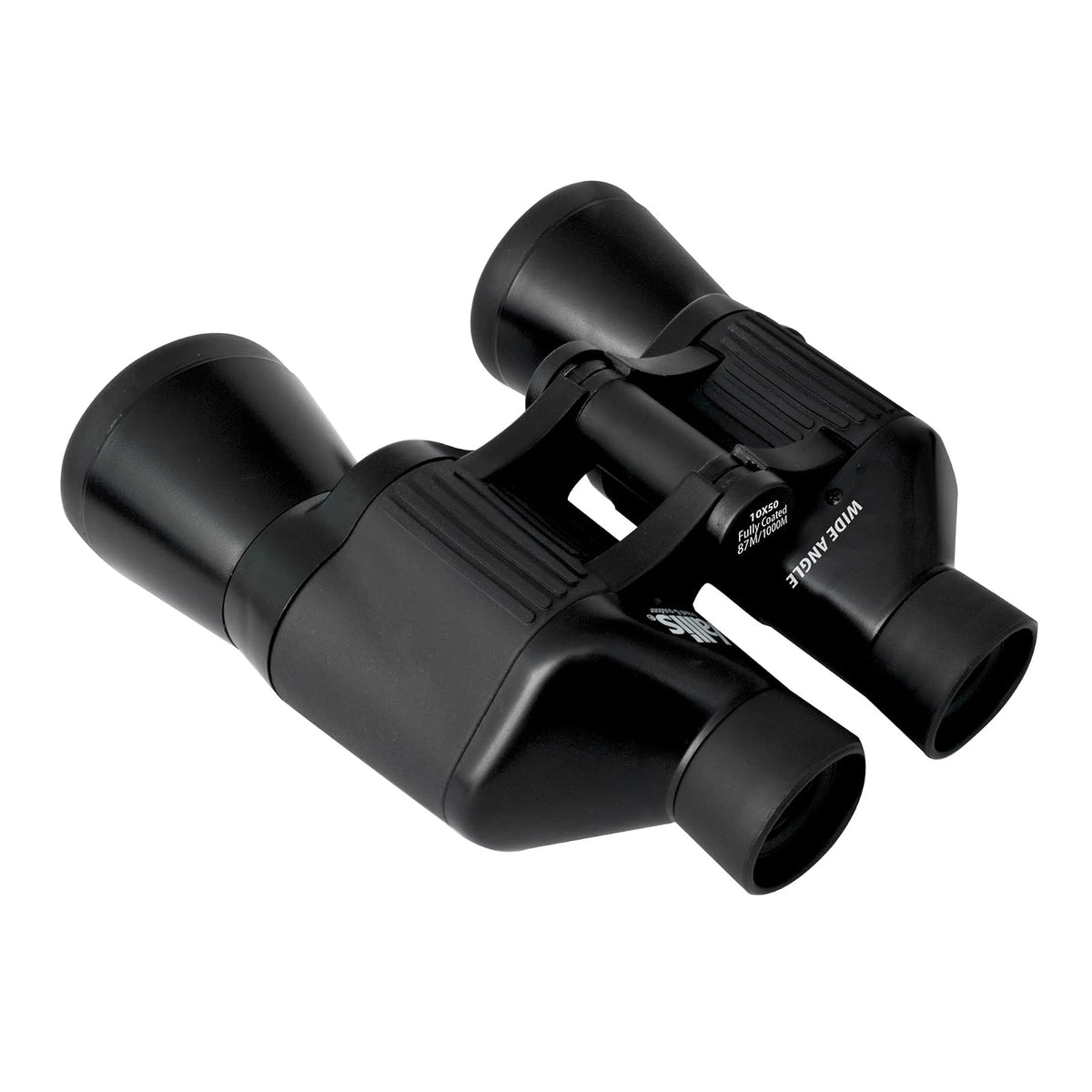 Wallis BI610308 Binocular Gran Angular, Negro, 10 x 50 mm, con Enfoque Automático Tipo Porro, Revestimiento Green