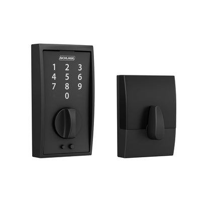 Schlage Cerradura Touch con Pantalla Táctil, Varios Acabados - Moderno - Negro mate