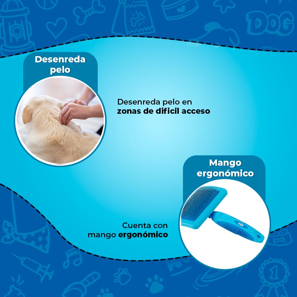 Fancy Pets Carda XGDE para Perros de Pelaje Medio y Largo, Cepillo Profesional para Desenredar y Mantener el Manto Saludable