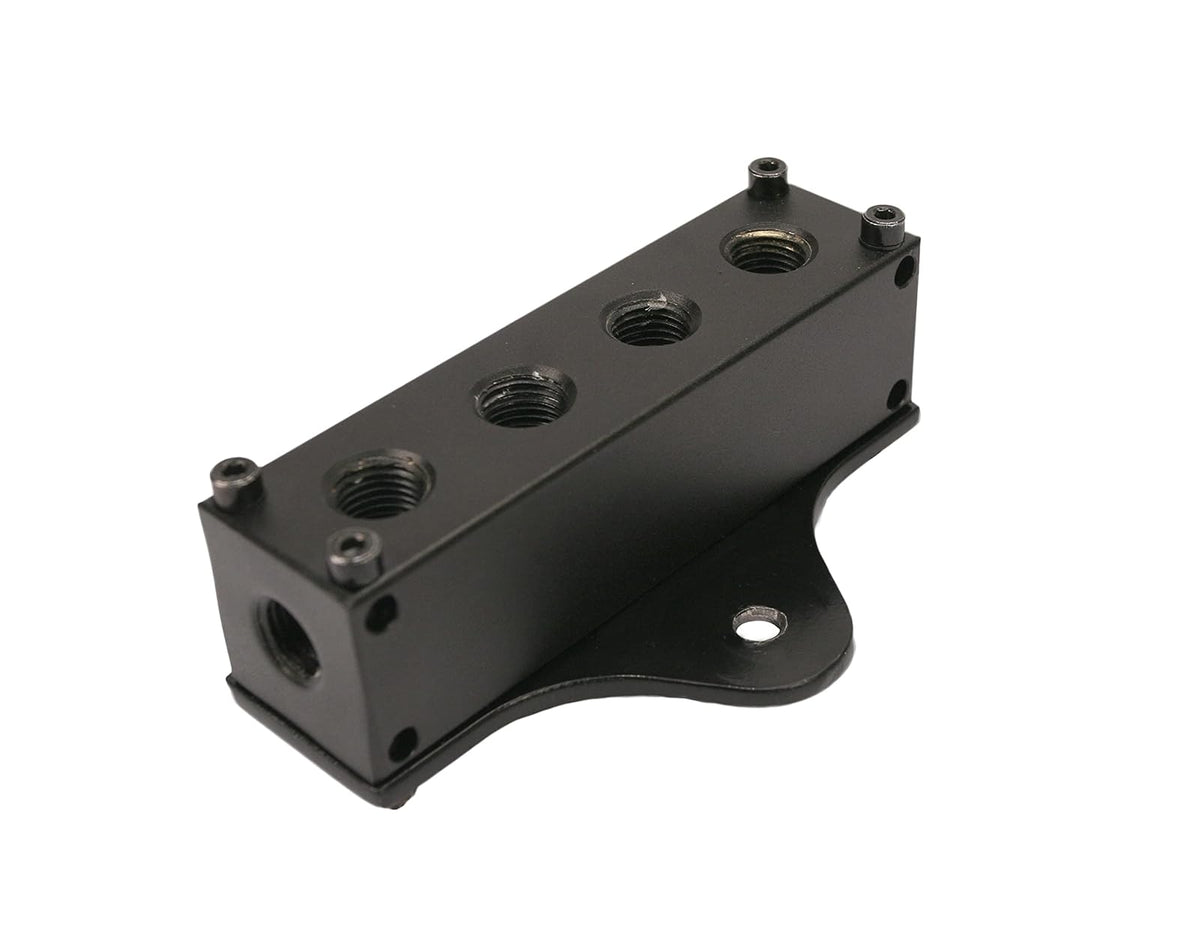 Viair Colector de 6 Puertos con Agujeros de Montaje 92820, Negro