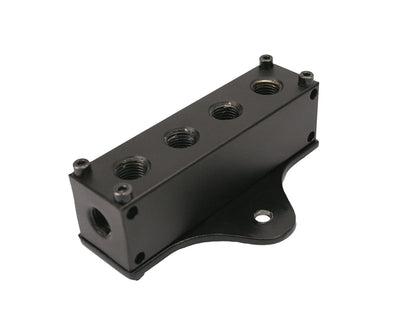 Viair Colector de 6 Puertos con Agujeros de Montaje 92820, Negro