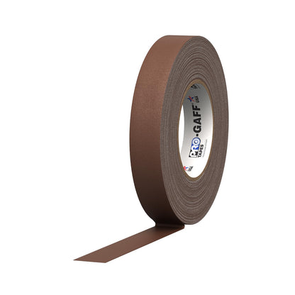 Pro Tapes Cinta Gaffer Mate con Adhesivo de Goma - 1" (Pack of 1) - Marrón