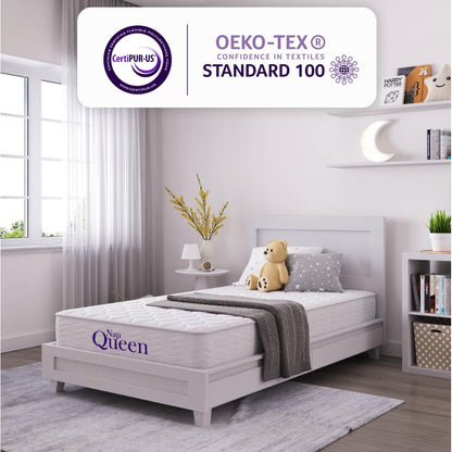 NapQueen Colchón de Espuma viscoelástica de 8 Pulgadas, Individual, Mediano, Firme, Cama en una Caja