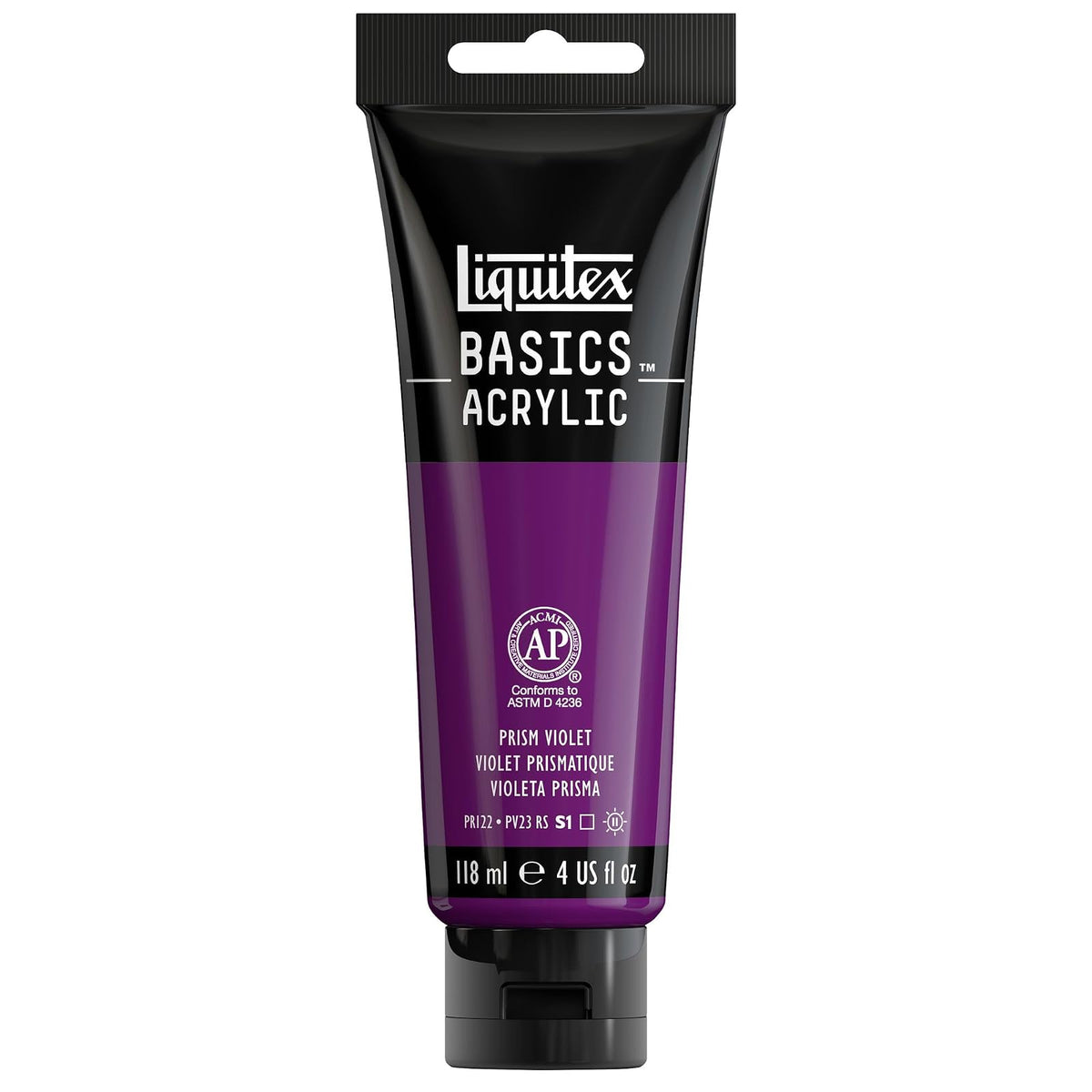 Liquitex Basics Pintura Acrílica, Tubo de 4 oz - Morado (Prism Violet 391) - Tubo de 4 oz