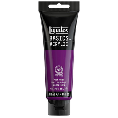 Liquitex Basics Pintura Acrílica, Tubo de 4 oz - Morado (Prism Violet 391) - Tubo de 4 oz