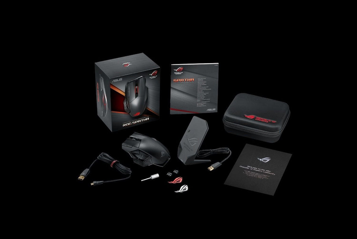 ASUS ROG Sheath Mousepad 900x440mm Antiderrapante Negro Rojo para PC Gamer | Superficie de tela para deslizamiento preciso, base de goma antideslizante, bordes cosidos anti-desgaste, 900x440x3mm, ROG