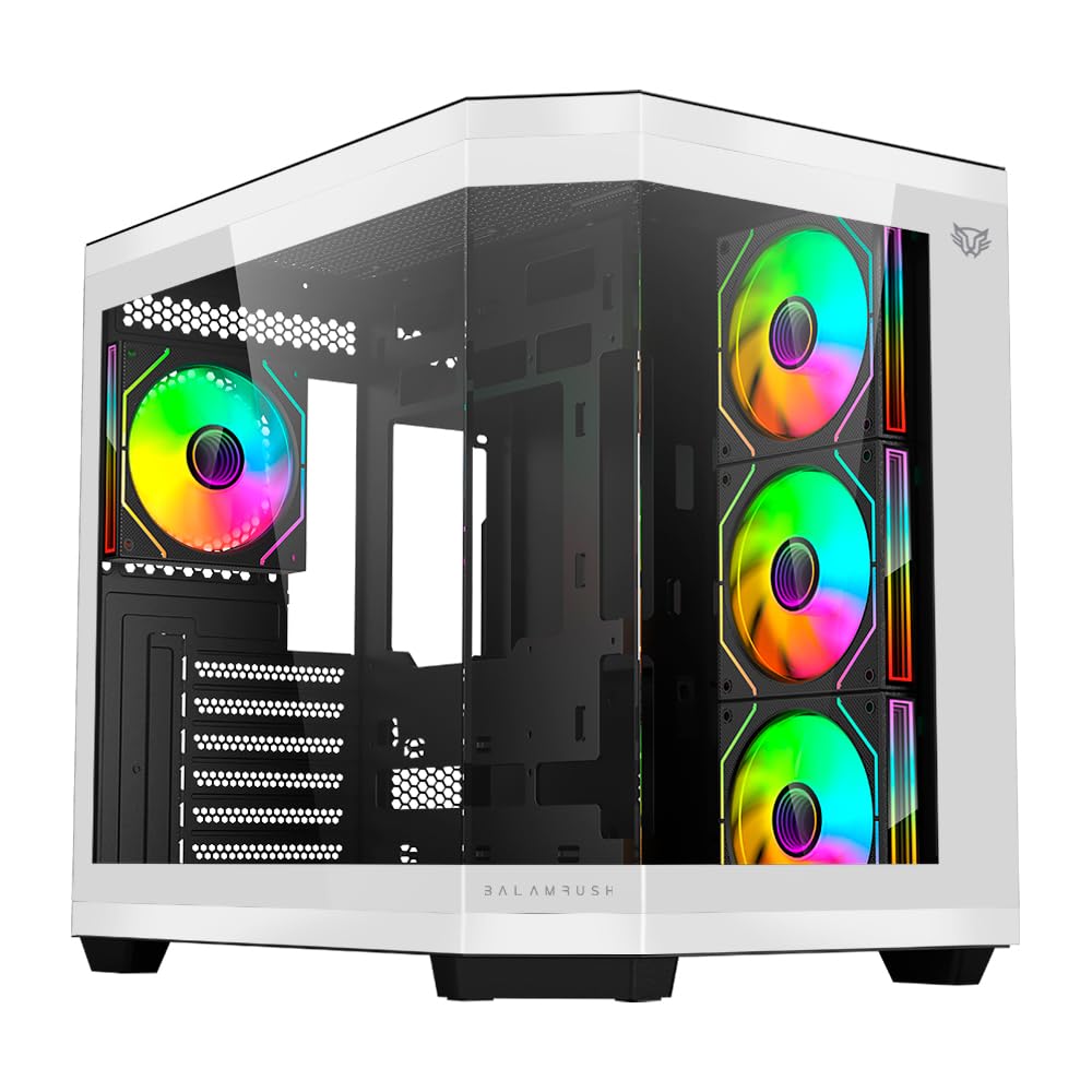 Balam Rush Gabinete Gamer Tank Master 9600 Media Torre ATX - Negro - Blanco