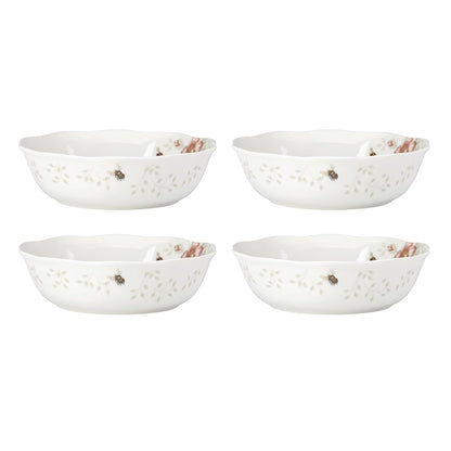 Lenox Butterfly Meadow Porcelana para Mesa: Platos, Tazones y Frutero - Cuencos de sopa, juego de 4