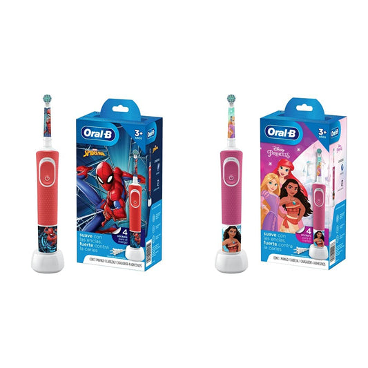 Oral-B Marvel Spider-Man, Cepillo de Dientes Eléctrico Infantil (+3 años), Cabezal Redondo + Oral-B Disney Frozen, Cepillo de Dientes Eléctrico Infantil (+3 años), Cabezal Redondo