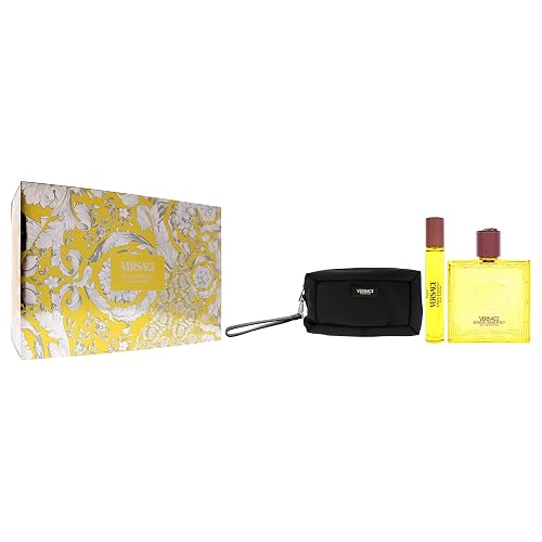 Versace Eros Energy by Versace for Men - 3 Pc Gift Set 3.4oz EDP Spray, 0.33oz EDP Spray (Mini), Trousse