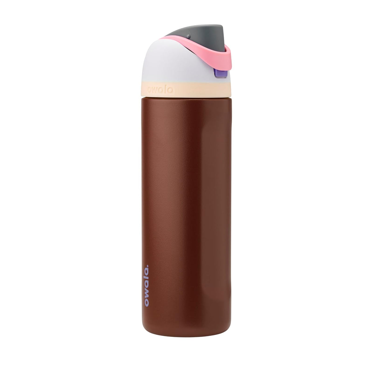 Owala FreeSip Botella de Acero Inoxidable 32 oz, Rojo Negro Cereza - 24 Ounces - Desfile de arándanos